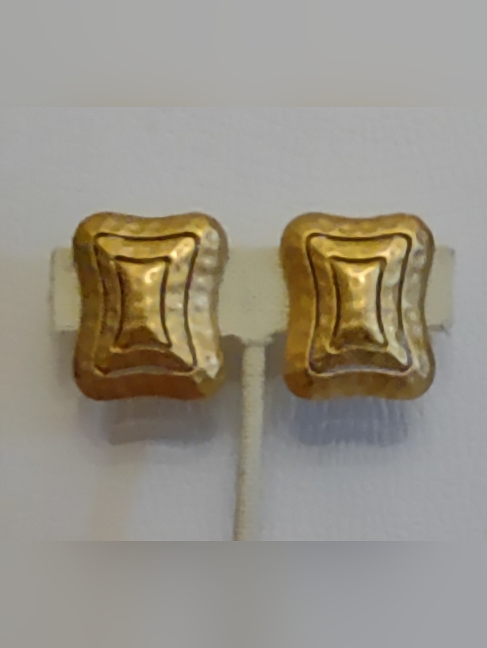 Vendome Matt Gold Tone Geometric Clip-on Earrings